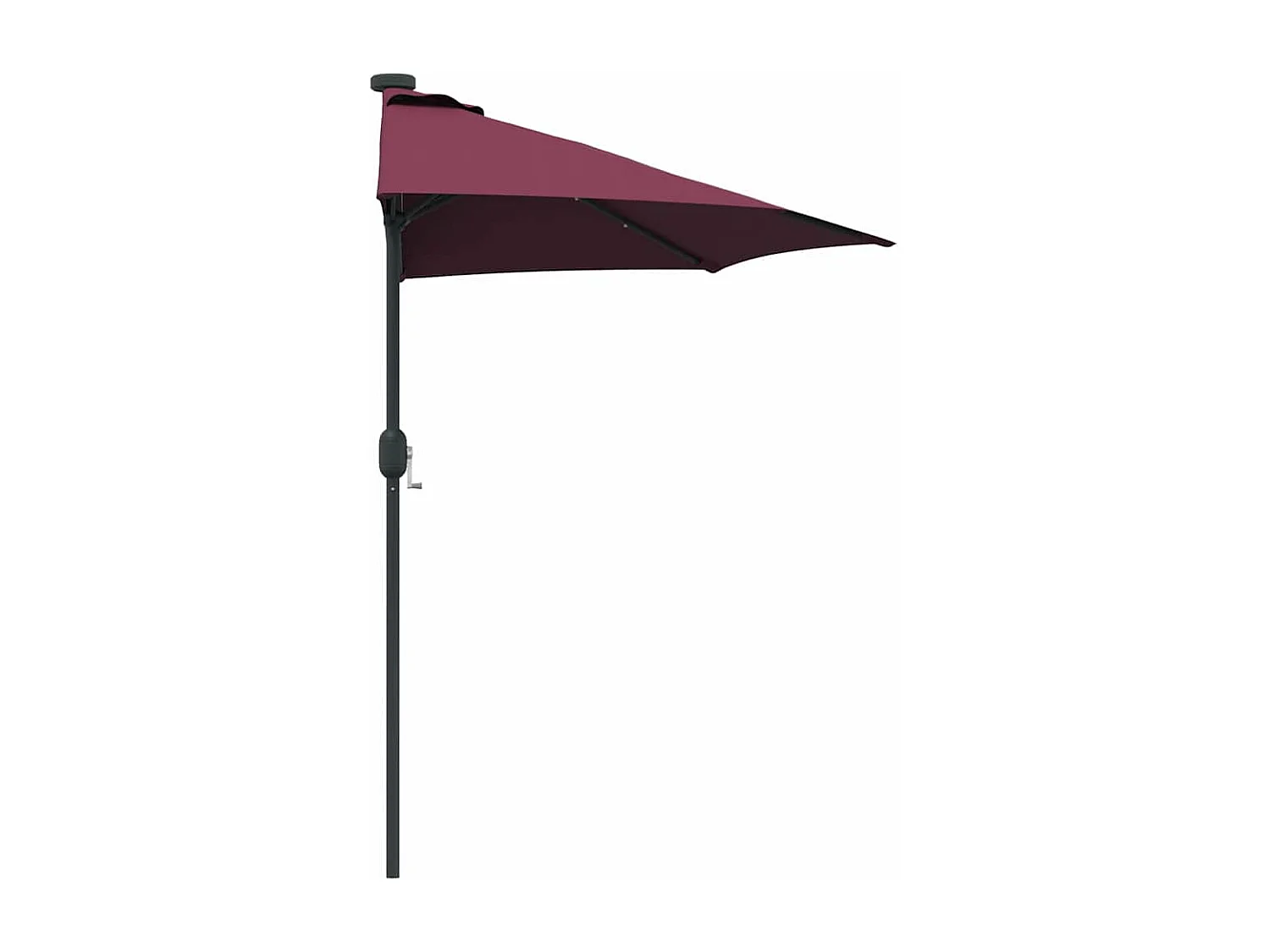 Ombrellone da giardino in tessuto rosso bordeaux 294 x 150 x 223 cm