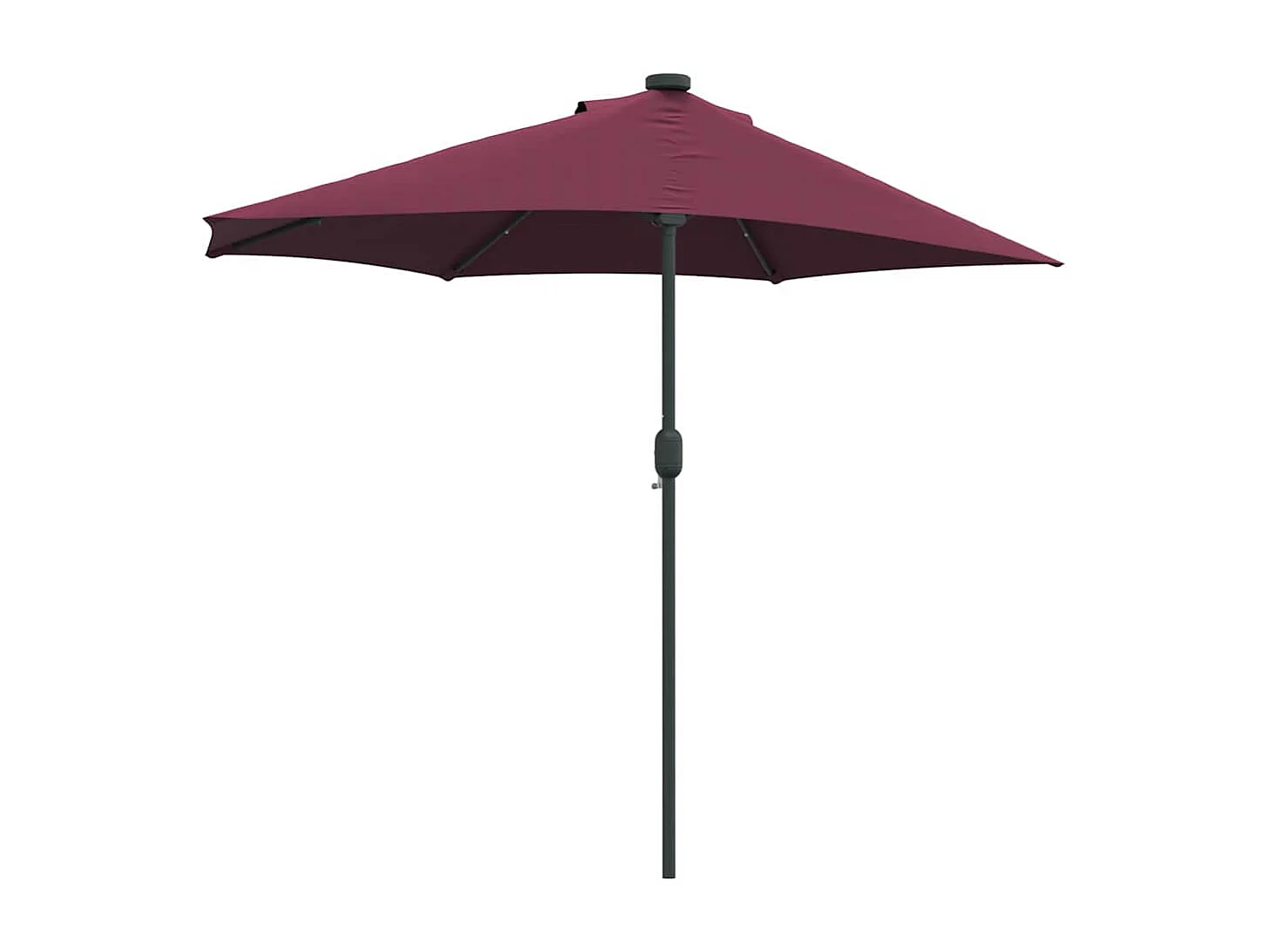 Ombrellone da giardino in tessuto rosso bordeaux 294 x 150 x 223 cm