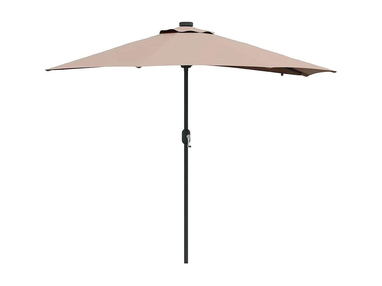 Ombrellone da giardino color tortora 294 x 150 x 223 cm in tessuto