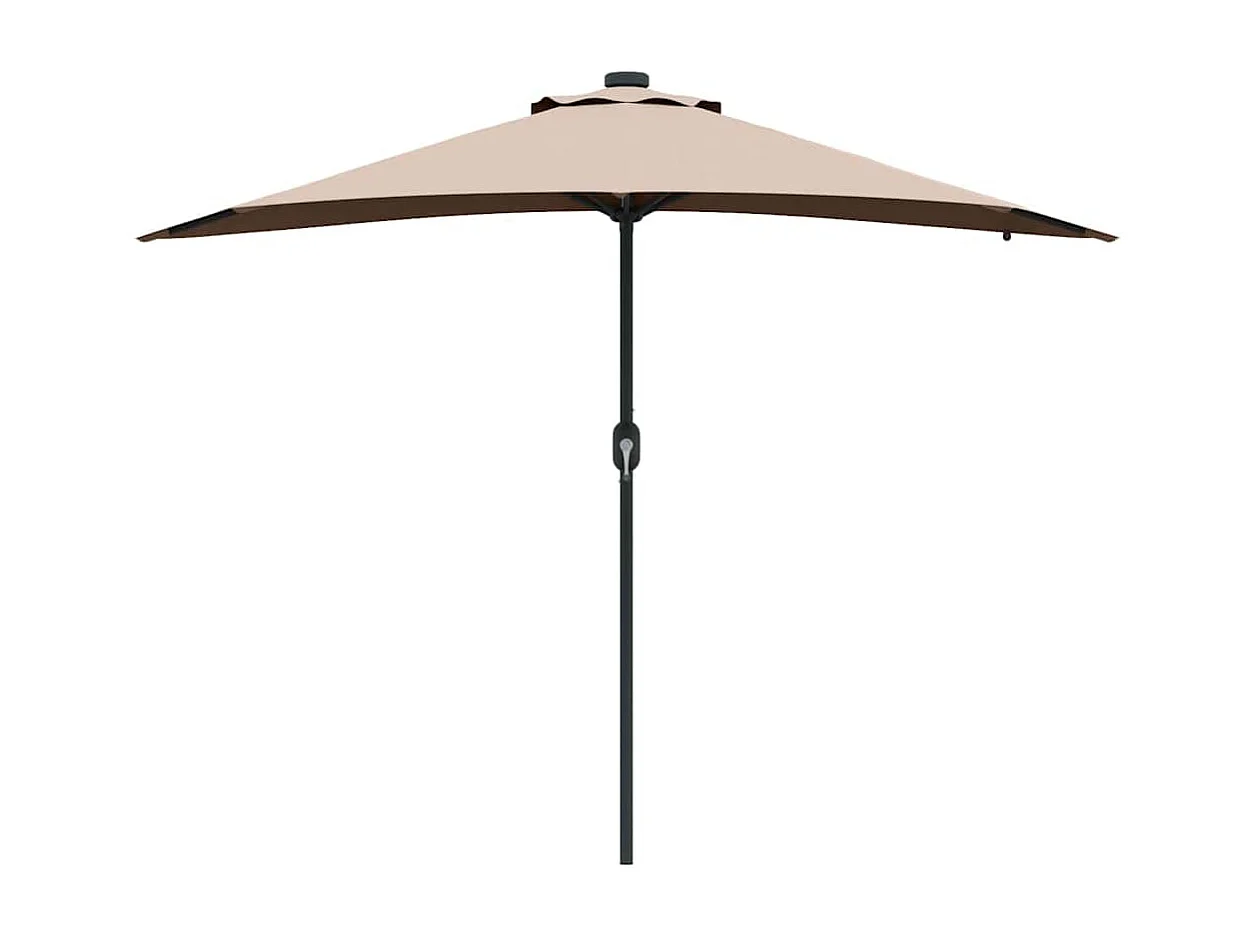 Ombrellone da giardino color tortora 294 x 150 x 223 cm in tessuto