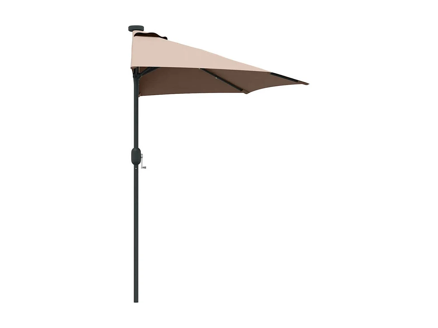 Ombrellone da giardino color tortora 294 x 150 x 223 cm in tessuto