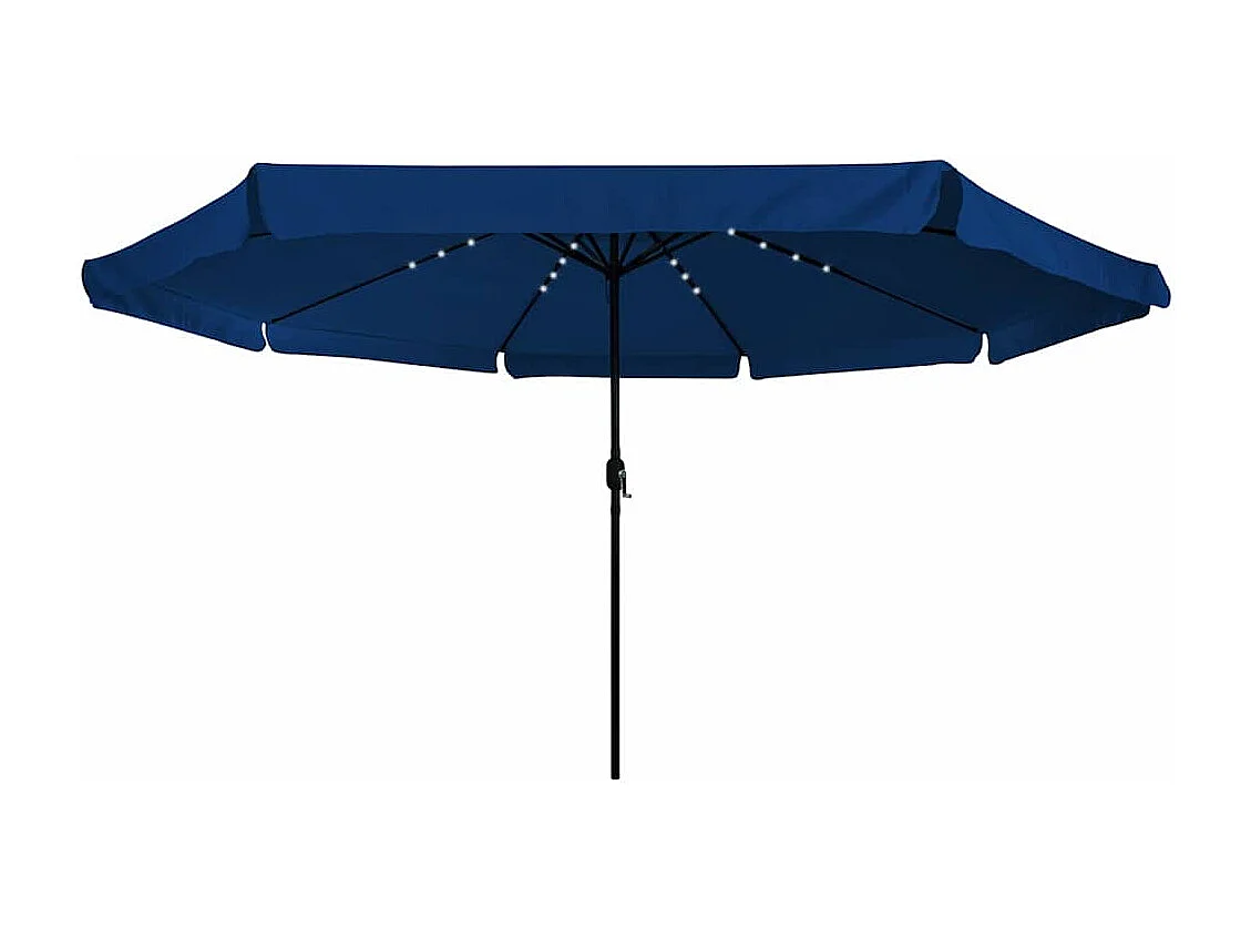 Ombrellone da giardino con luci LED Ø395x245 cm Azzurro