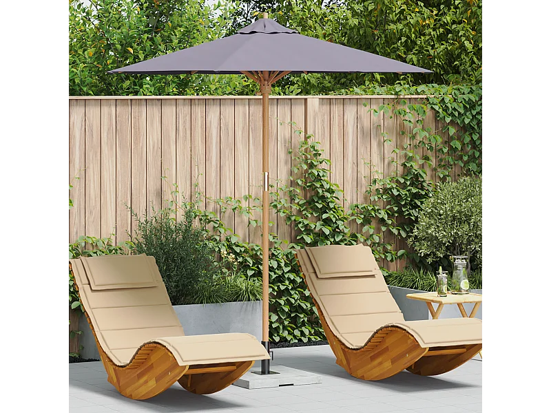 Ombrellone da giardino grigio scuro 217x230 cm in bambù