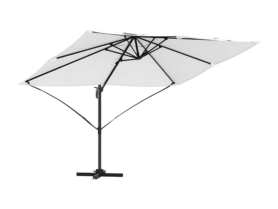 Grande ombrellone inclinabile in poliestere con sabbia offset