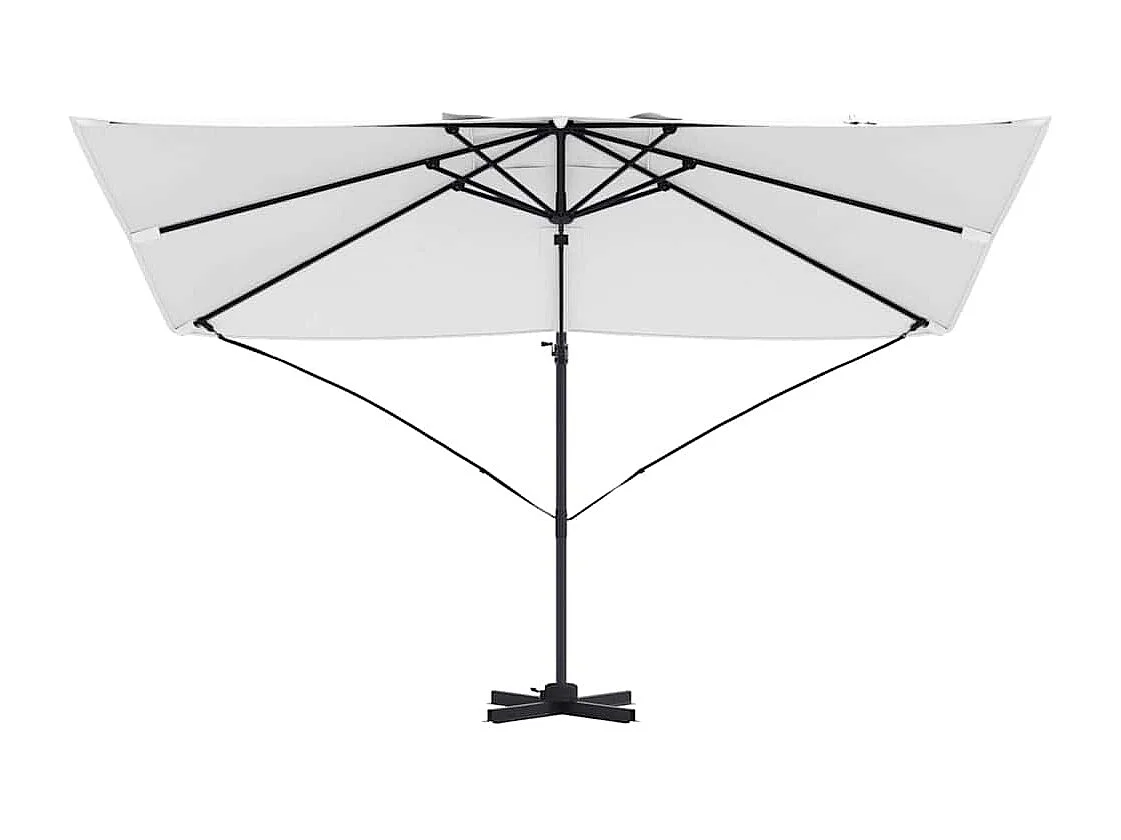 Grande ombrellone inclinabile in poliestere con sabbia offset