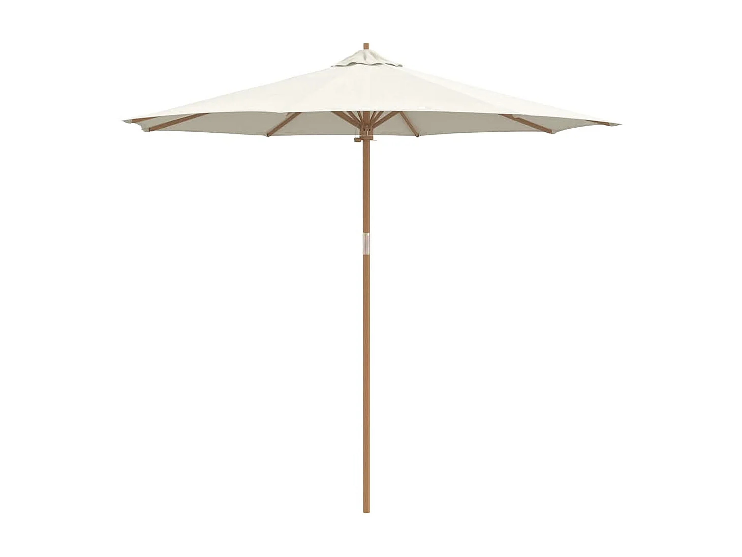 Ombrellone da giardino bianco crema 270x260 cm in bambù