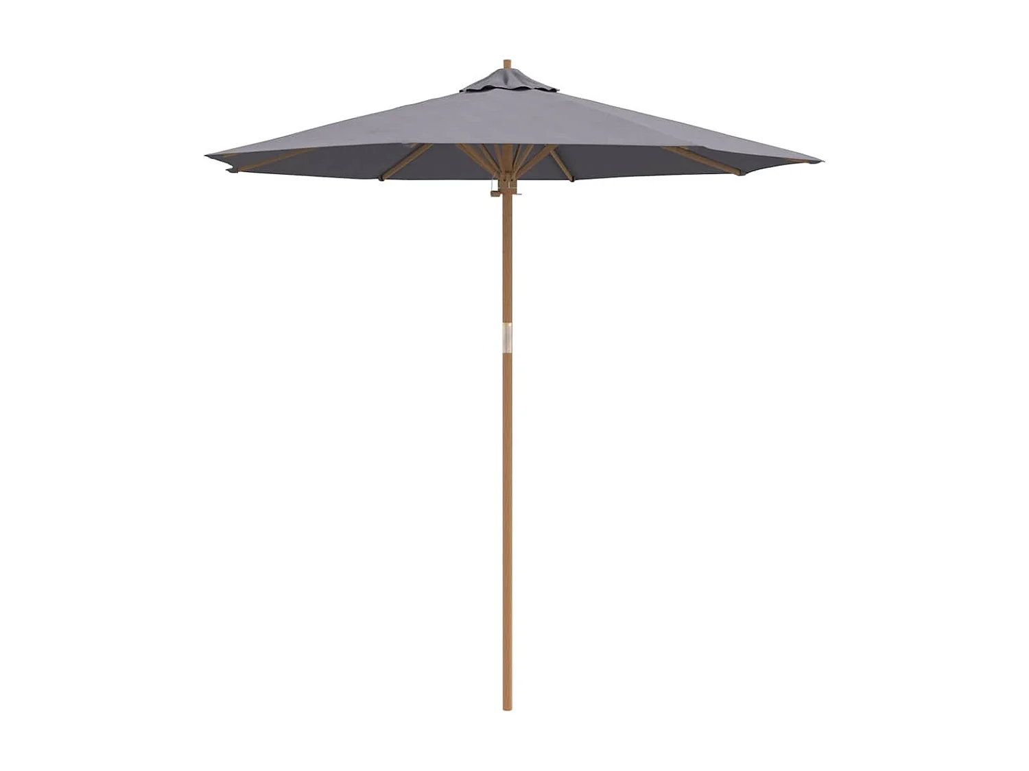 Ombrellone da giardino in bambù grigio scuro 240x260 cm