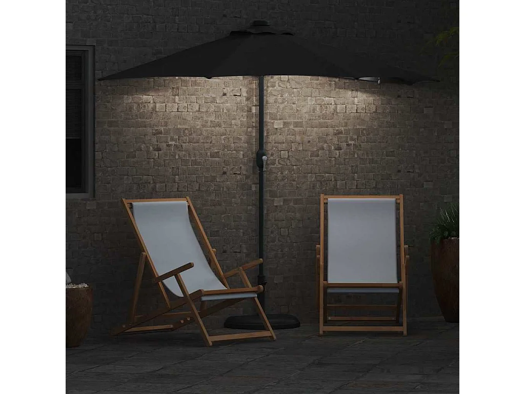 Ombrellone da giardino nero 294 x 150 x 223 cm in tessuto