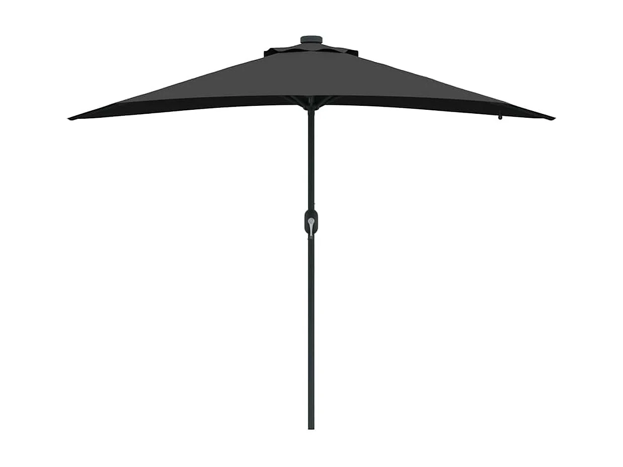 Ombrellone da giardino nero 294 x 150 x 223 cm in tessuto