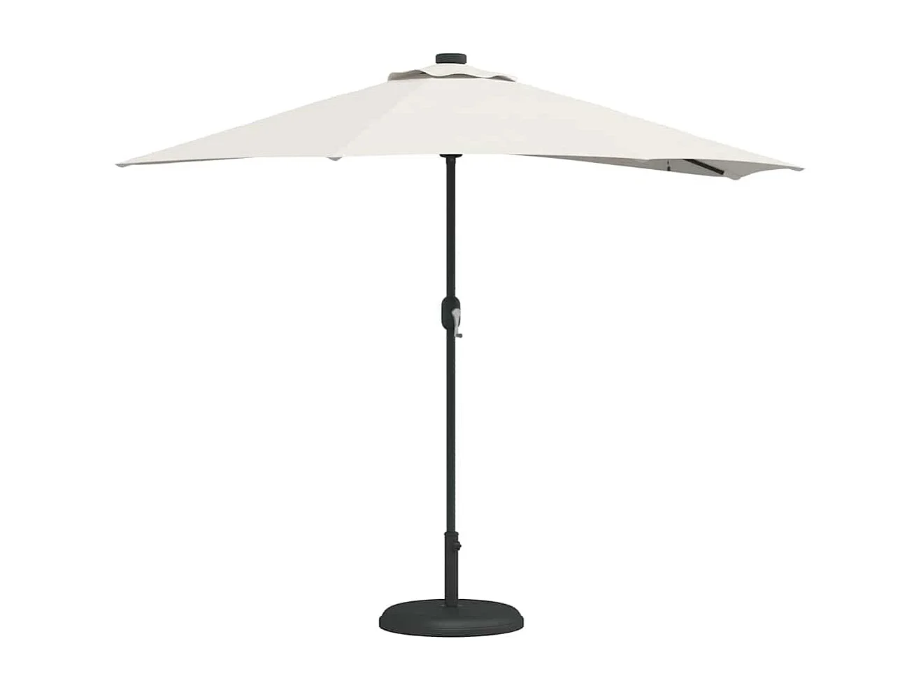 Ombrellone da giardino a metà altezza con palo in alluminio color sabbia da 294 cm