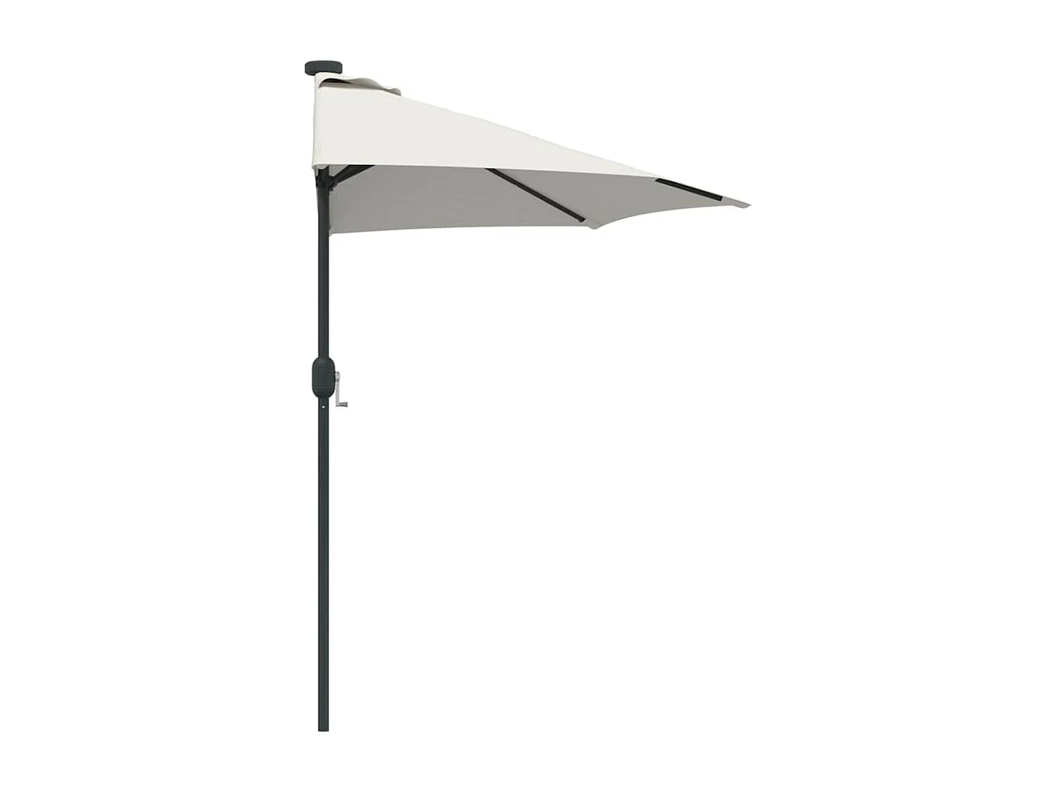 Ombrellone da giardino a metà altezza con palo in alluminio color sabbia da 294 cm