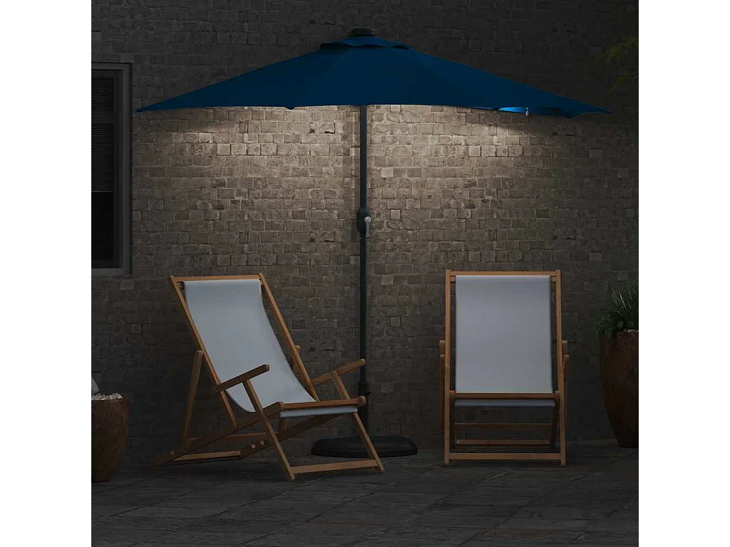 Ombrellone da giardino blu 294 x 150 x 223 cm in tessuto