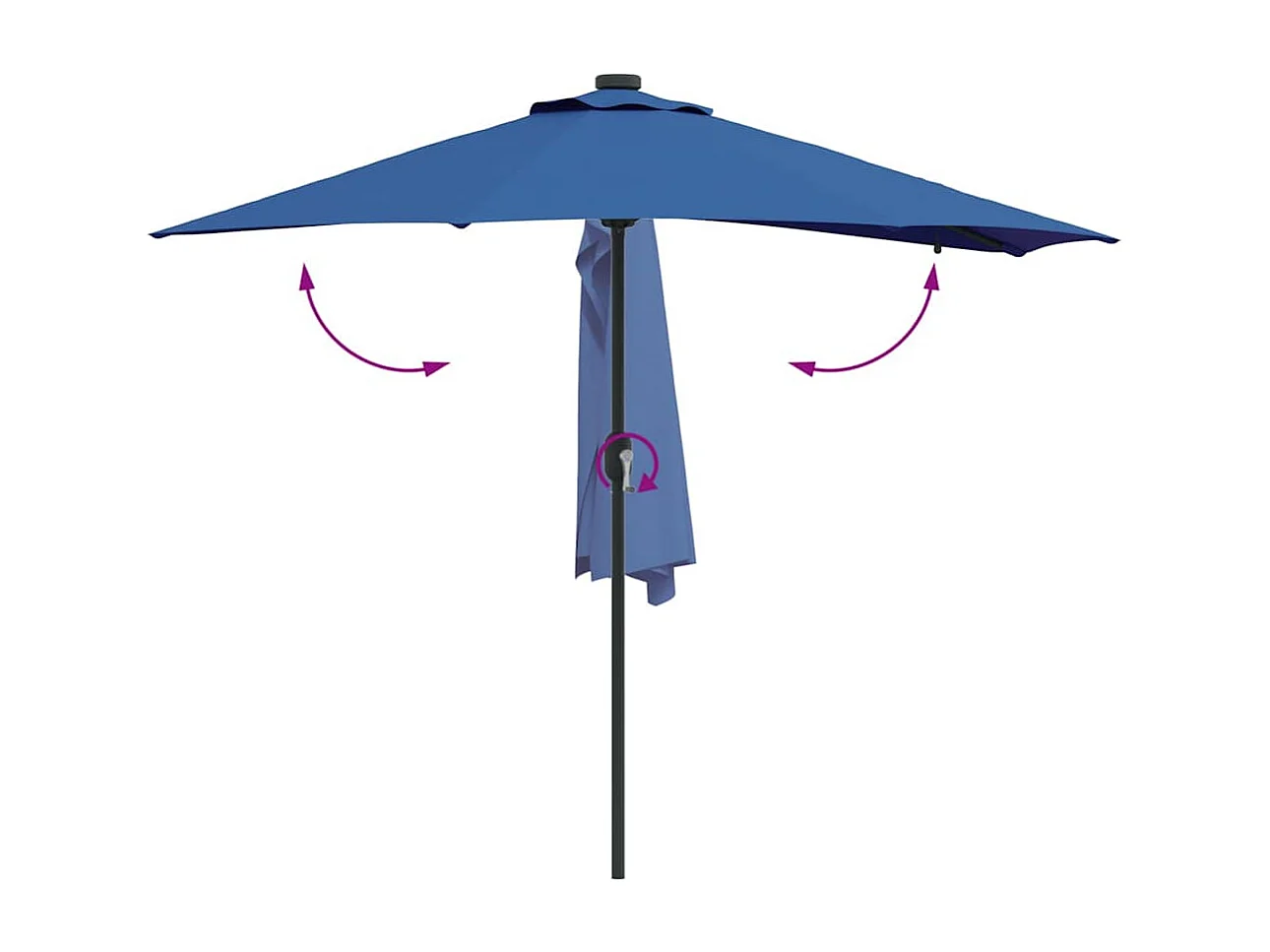 Ombrellone da giardino blu 294 x 150 x 223 cm in tessuto