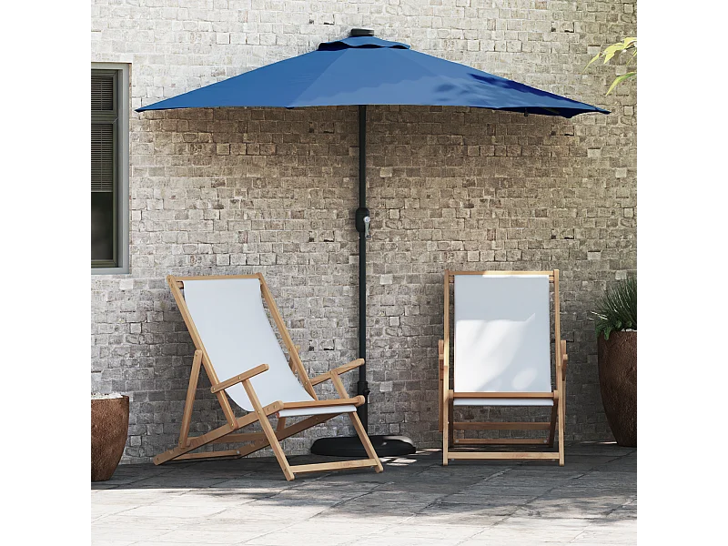 Ombrellone da giardino blu 294 x 150 x 223 cm in tessuto