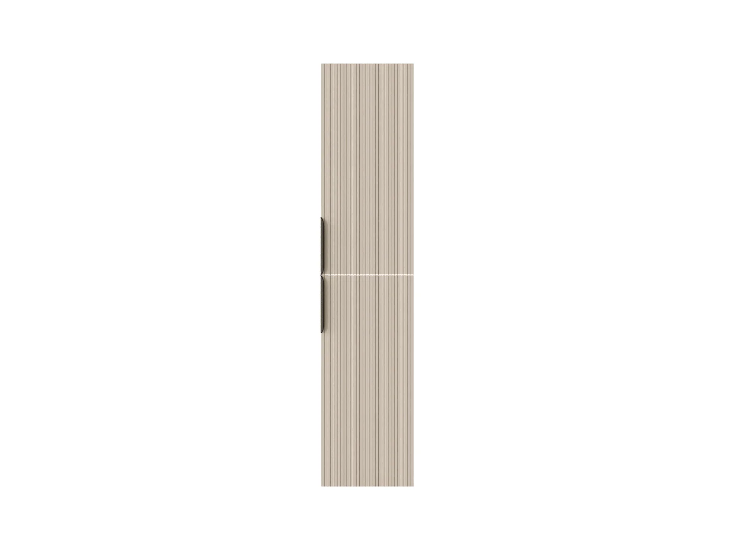 Hengende baderromslås skap med riflet overflate servant Beige - 80 cm - DALIKO