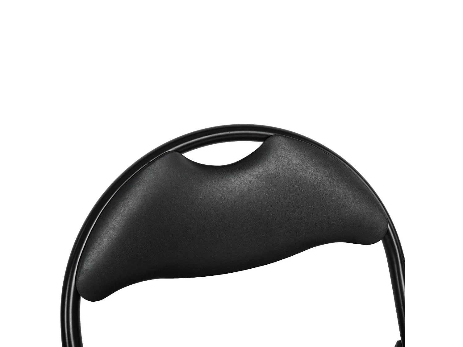 Lot de 2 Chaises Pliantes Noires en Coussin de siège en PU et pieds en métal Style Classique