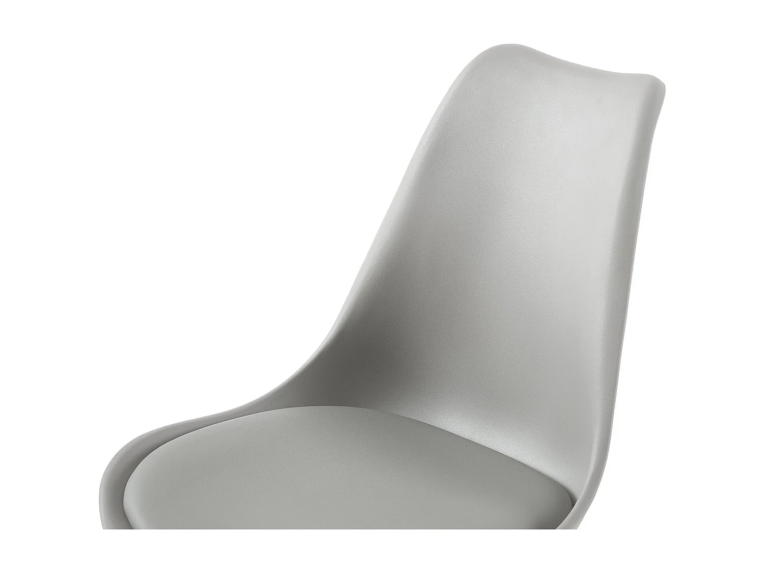 Lot de 2 Chaises de Salle à Manger en PP avec Pieds en Hêtre-Gris