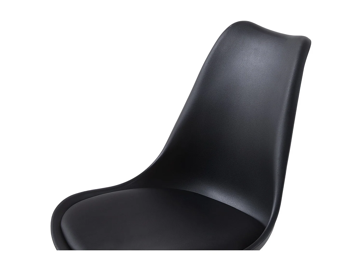 Lot de 4 Chaises de Salle à Manger en PP avec Pieds en Hêtre-Noir