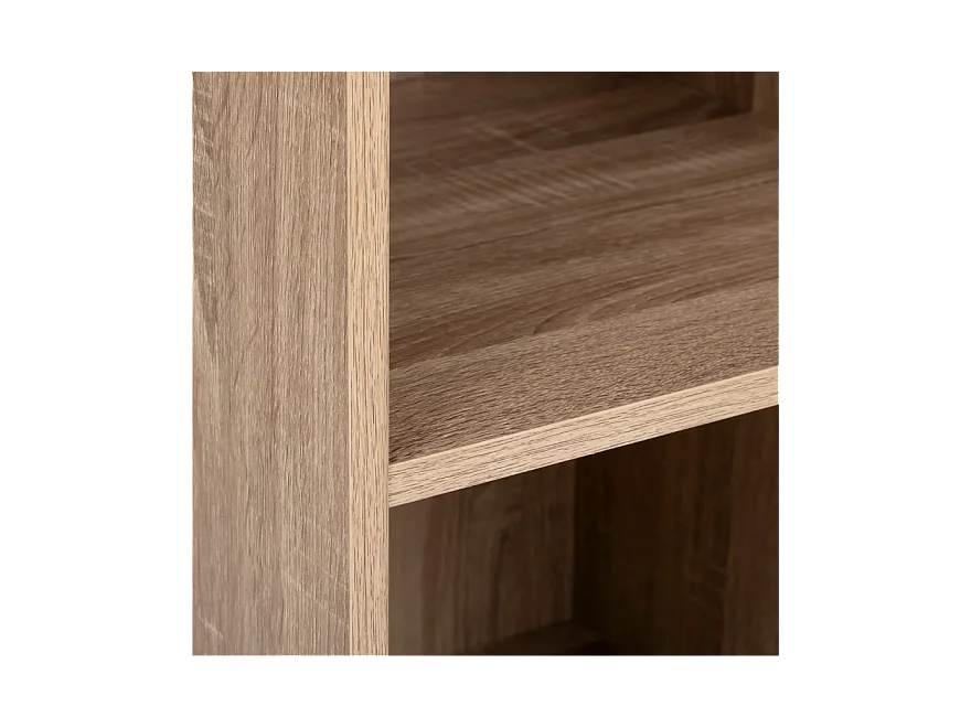 Dressing 2 penderies avec étagères coloris Effet chêne naturel - Longueur 118 x largeur 39,5 x Hauteur 180 cm