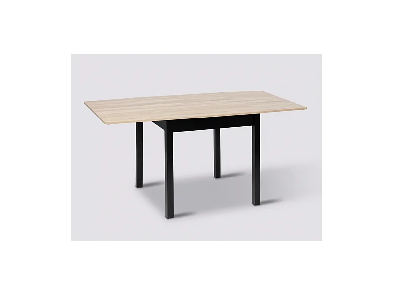 Table à manger extensible à rabat 2 à 6 places - Longueur 80-152 x Largeur 80 x hauteur 75 cm