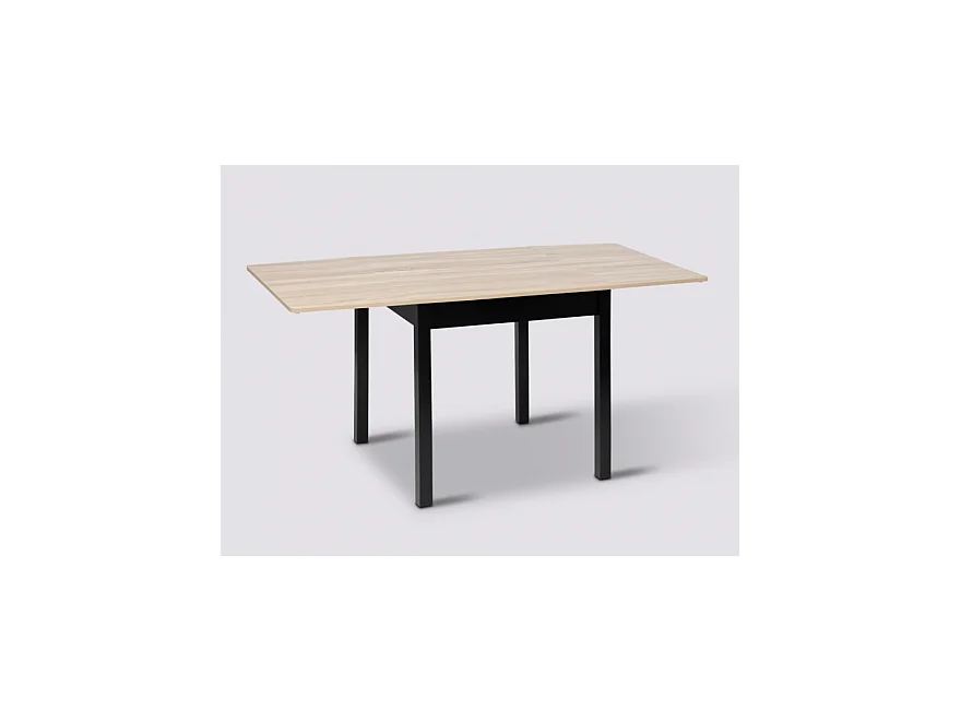 Table à manger extensible à rabat 2 à 6 places - Longueur 80-152 x Largeur 80 x hauteur 75 cm