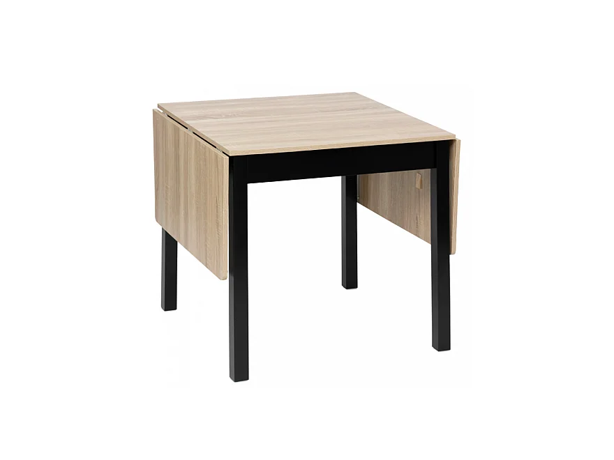 Table à manger extensible à rabat 2 à 6 places - Longueur 80-152 x Largeur 80 x hauteur 75 cm