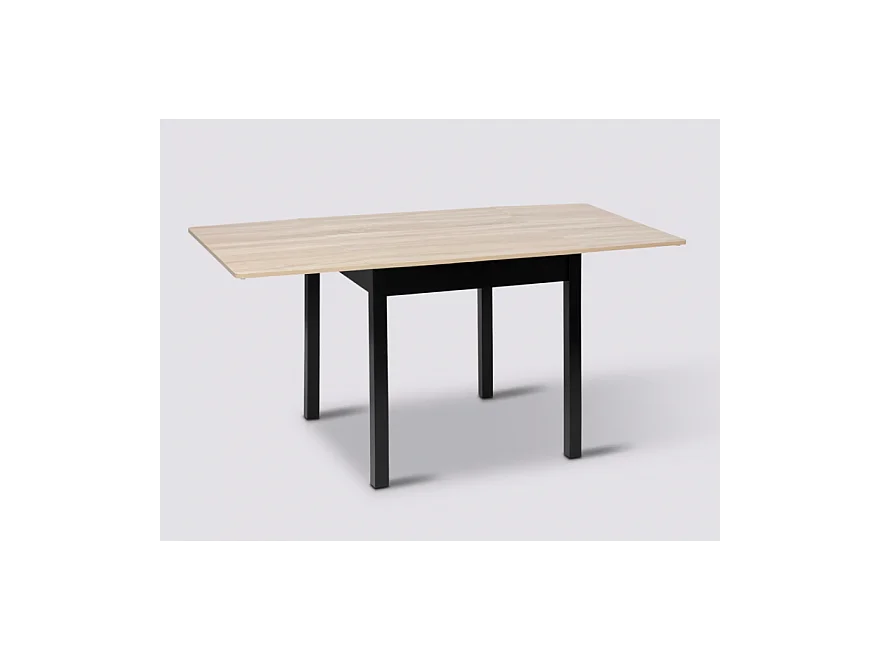 Table à manger extensible à rabat 2 à 6 places - Longueur 80-152 x Largeur 80 x hauteur 75 cm