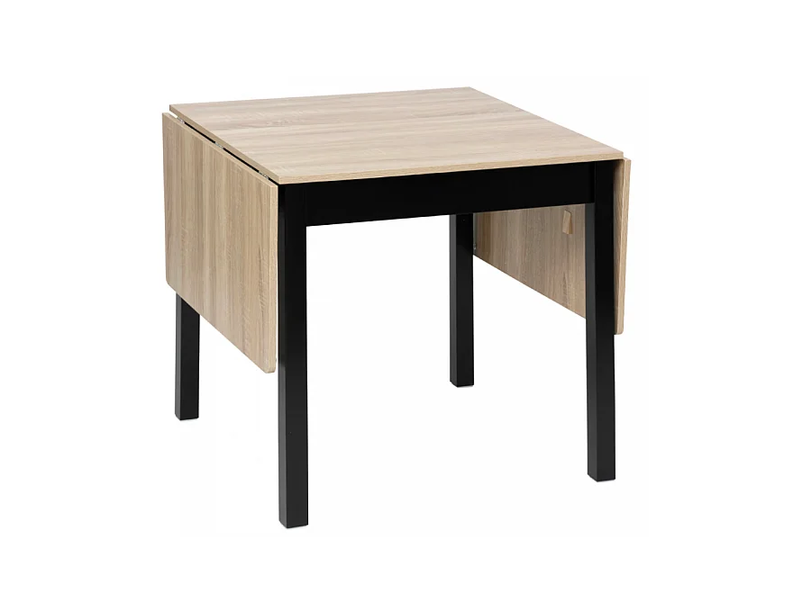 Table à manger extensible à rabat 2 à 6 places - Longueur 80-152 x Largeur 80 x hauteur 75 cm