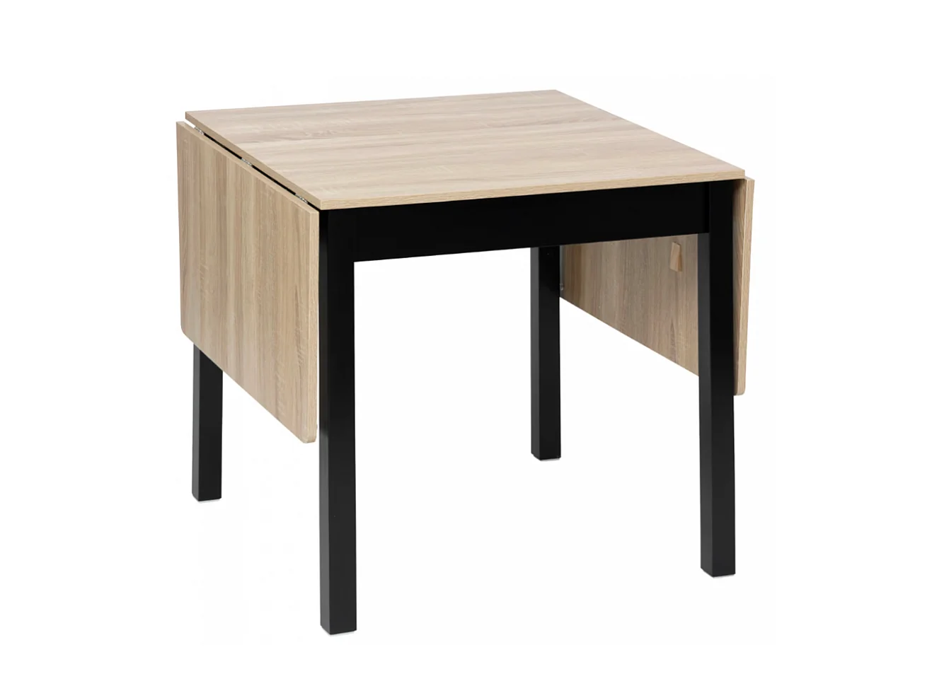 Table à manger extensible à rabat 2 à 6 places - Longueur 80-152 x Largeur 80 x hauteur 75 cm