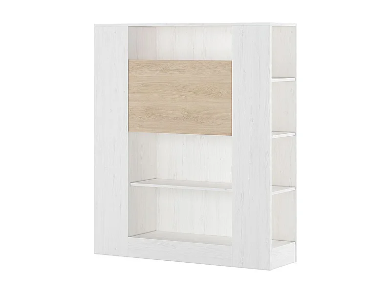 Etagère avec fonction bureau coloris pin andersen, puccini - Longueur 119,6 x profondeur 34,50 x hauteur 140 cm