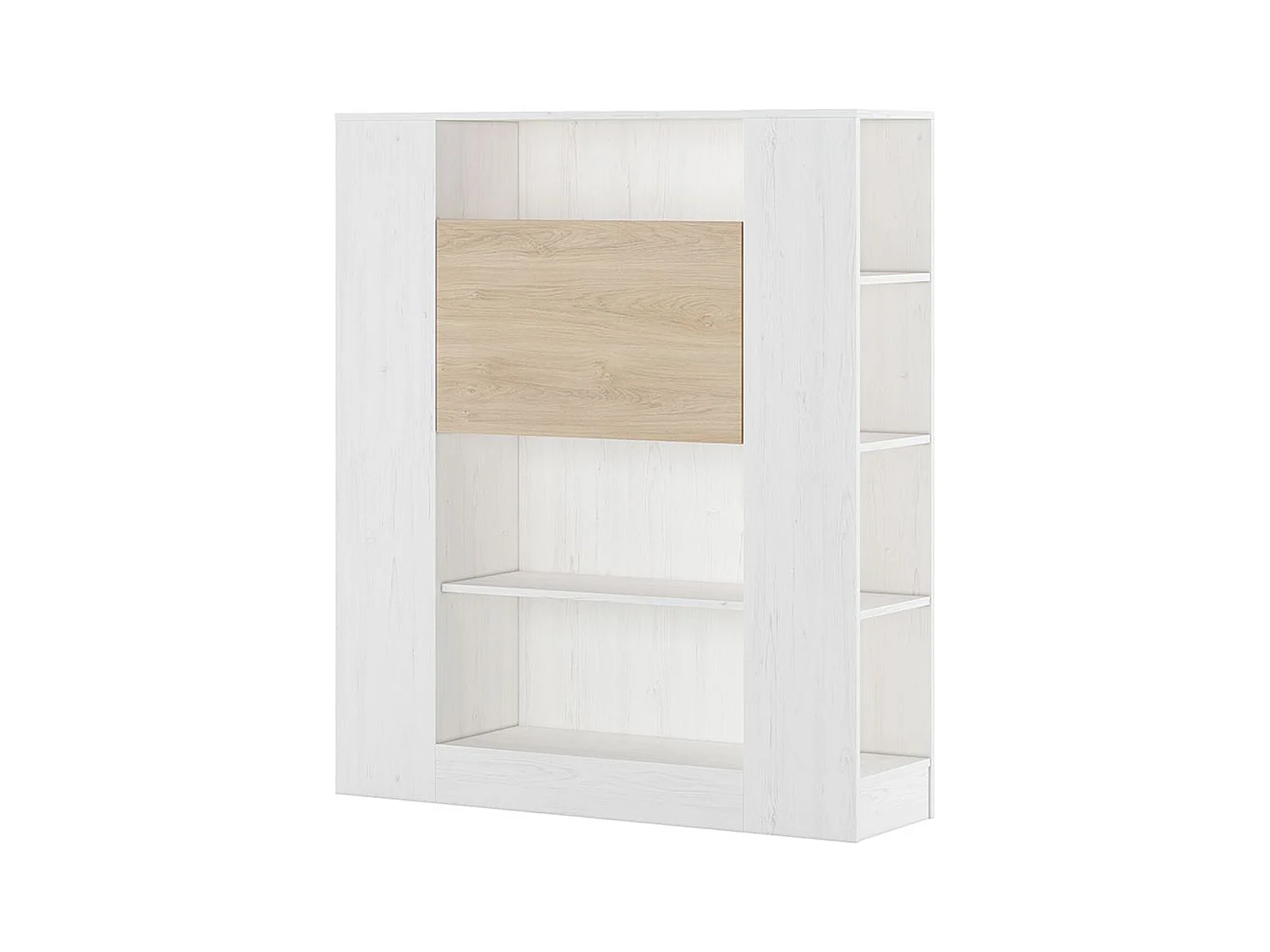 Etagère avec fonction bureau coloris pin andersen, puccini - Longueur 119,6 x profondeur 34,50 x hauteur 140 cm