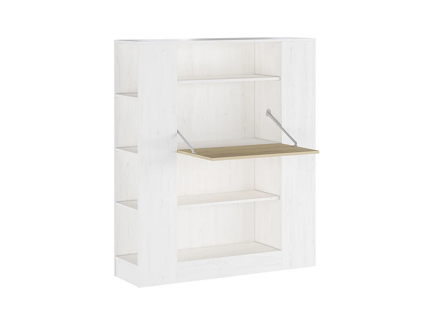 Etagère avec fonction bureau coloris pin andersen, puccini - Longueur 119,6 x profondeur 34,50 x hauteur 140 cm