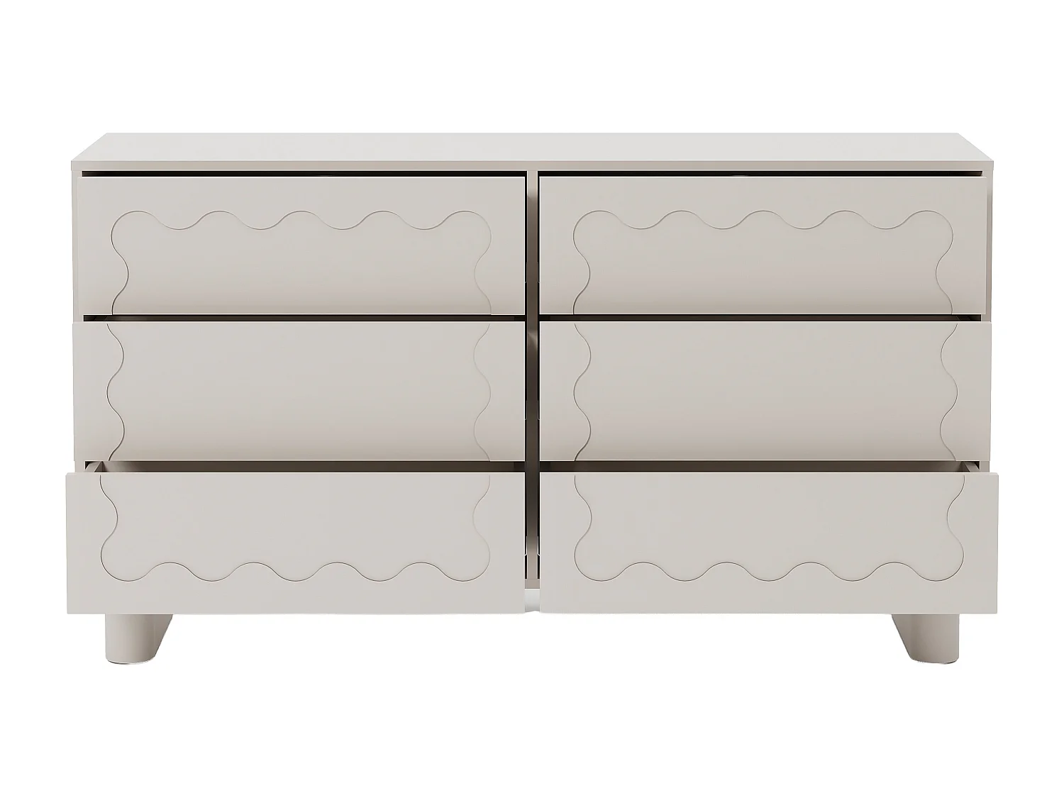 Cassettiera 6 cassetti – MDF – Beige – ANEZA