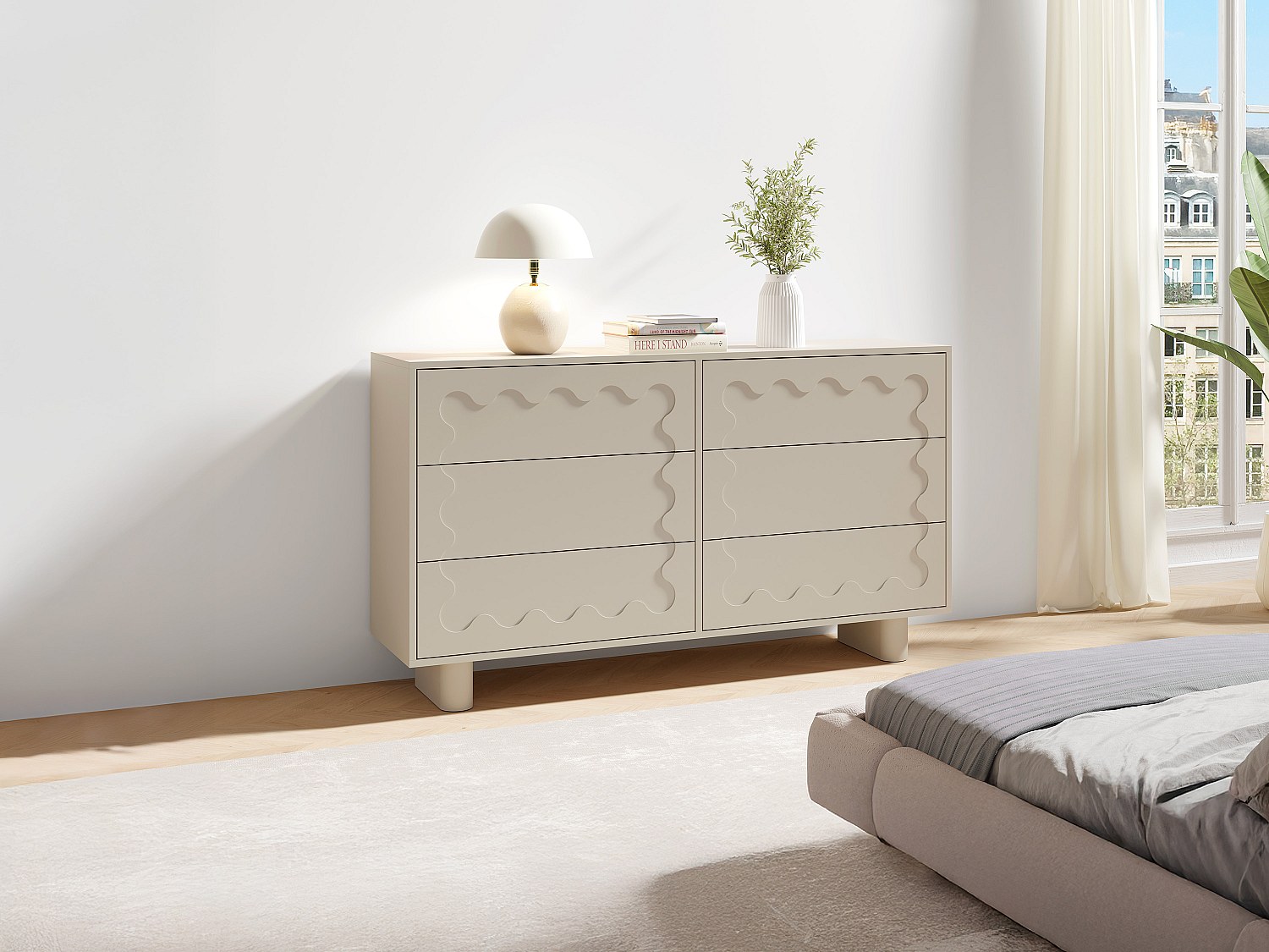 Vente-unique Kommode Mit 6 Schubladen – Mdf – Beige – Aneza