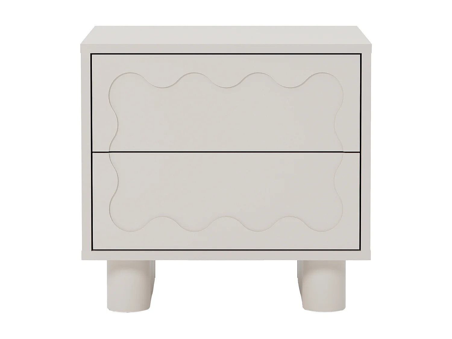 Set di 2 comodini – 2 cassetti – MDF – Beige – ANEZA