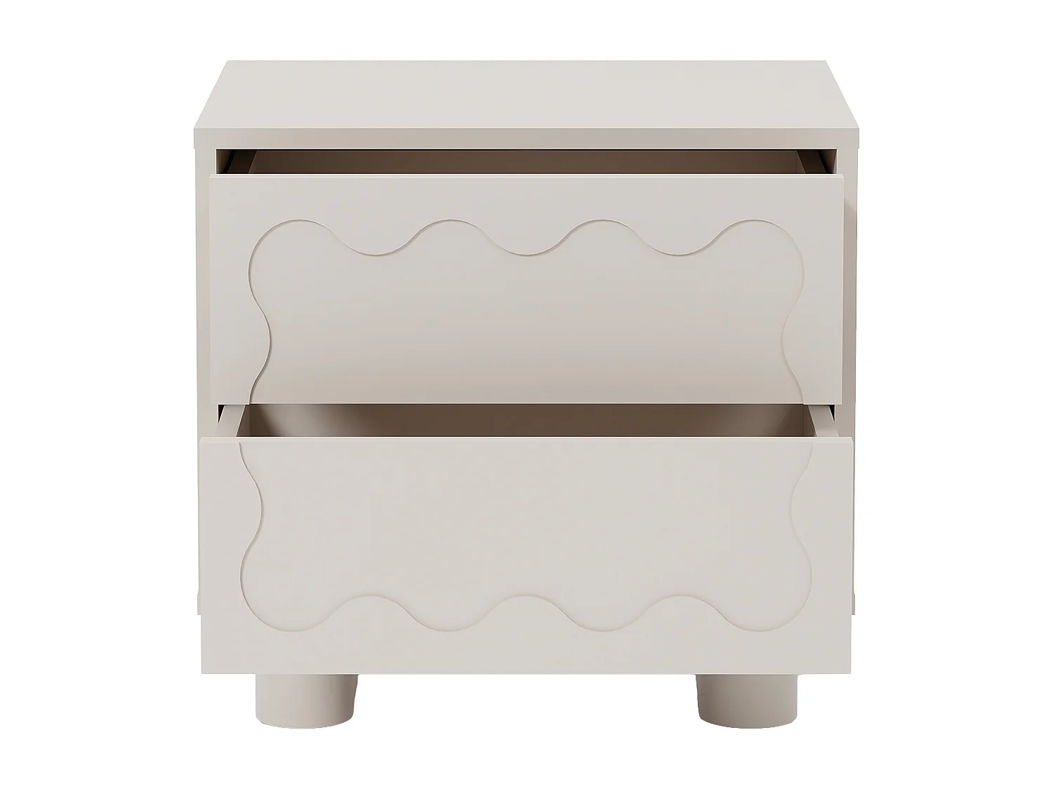 Set di 2 comodini – 2 cassetti – MDF – Beige – ANEZA