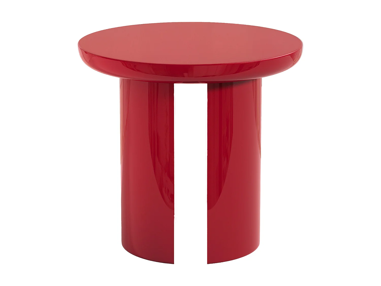 Mesa auxiliar de MDF - Rojo lacado - DERLALI