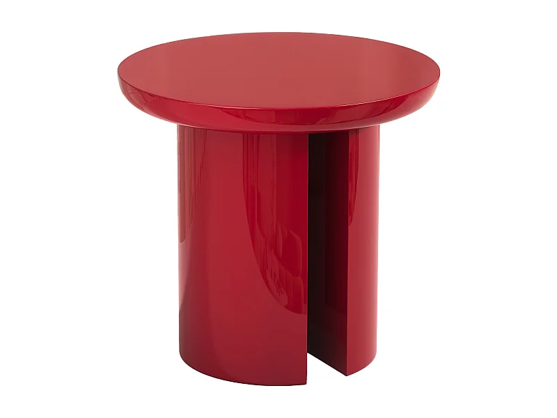 Mesa auxiliar de MDF - Rojo lacado - DERLALI