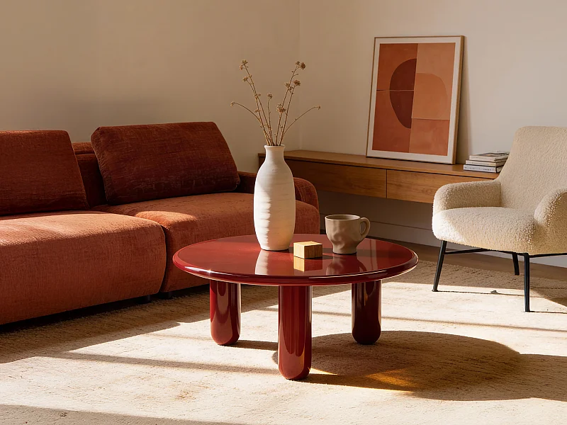 Salontafel van MDF - Rood gelakt - BENESA