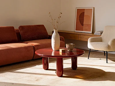 Salontafel van MDF - Rood gelakt - BENESA
