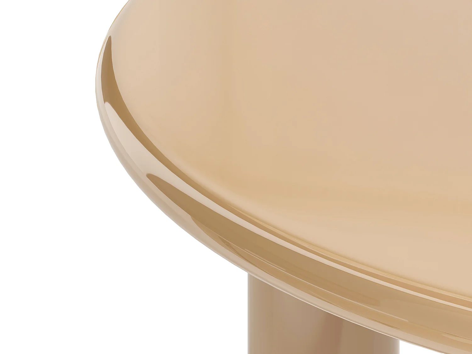 Table basse en MDF - Beige laqué - BENESA