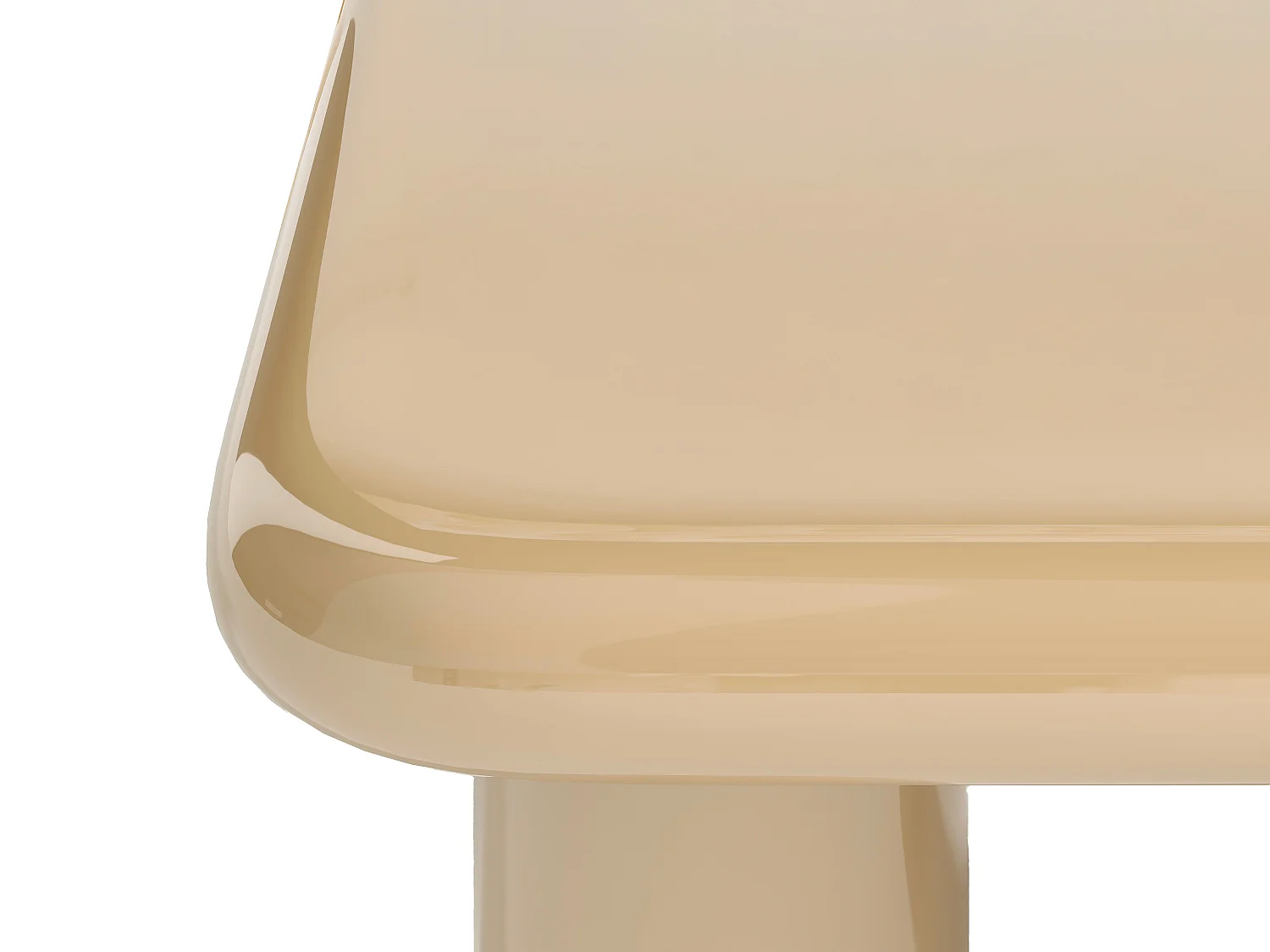 Table basse en MDF - Beige laqué - TAMISDA