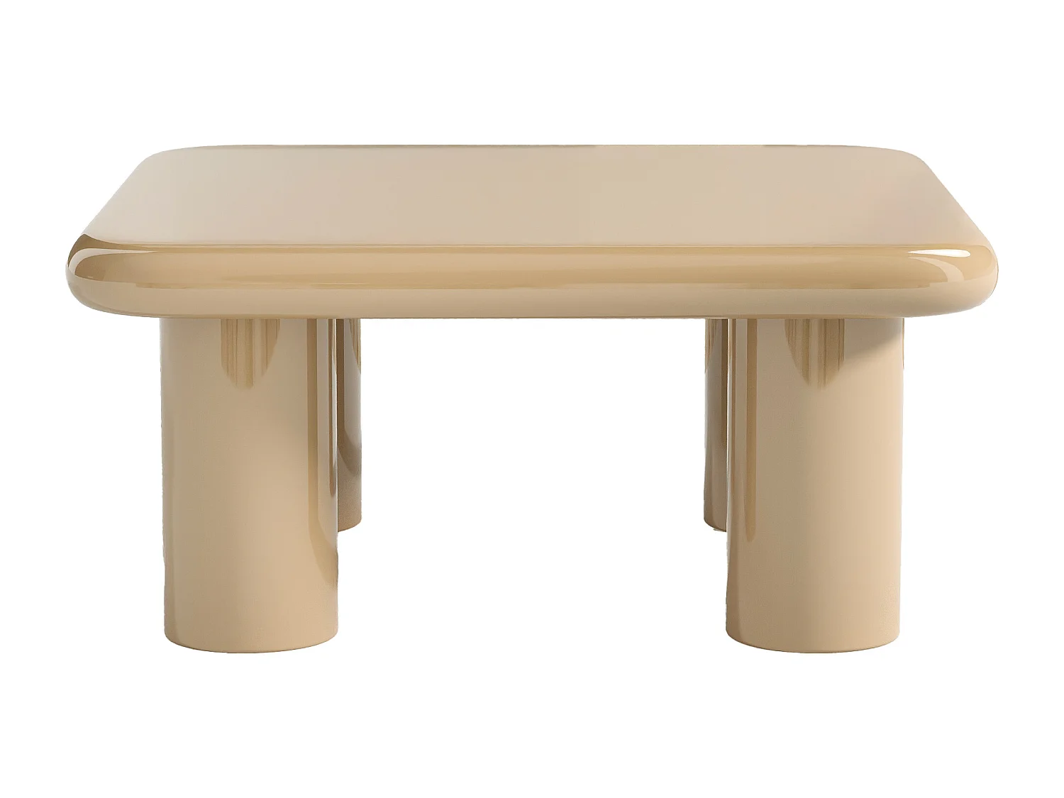 Table basse en MDF - Beige laqué - TAMISDA