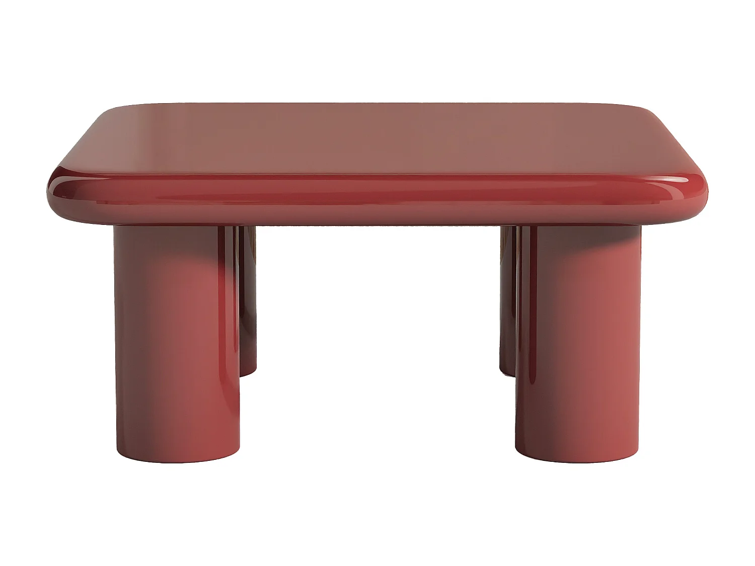 Salontafel van MDF - Gelakt bordeauxrood - TAMISDA