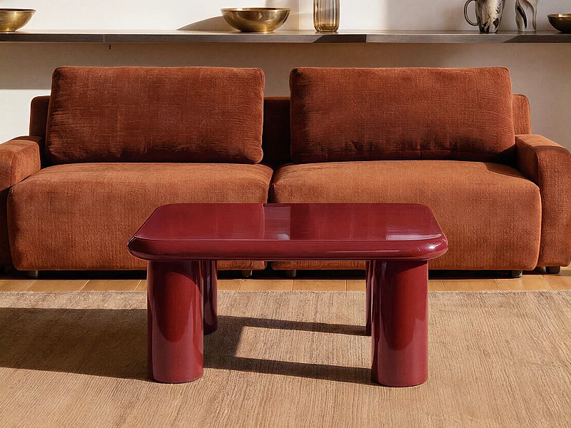 Salontafel van MDF - Gelakt bordeauxrood - TAMISDA