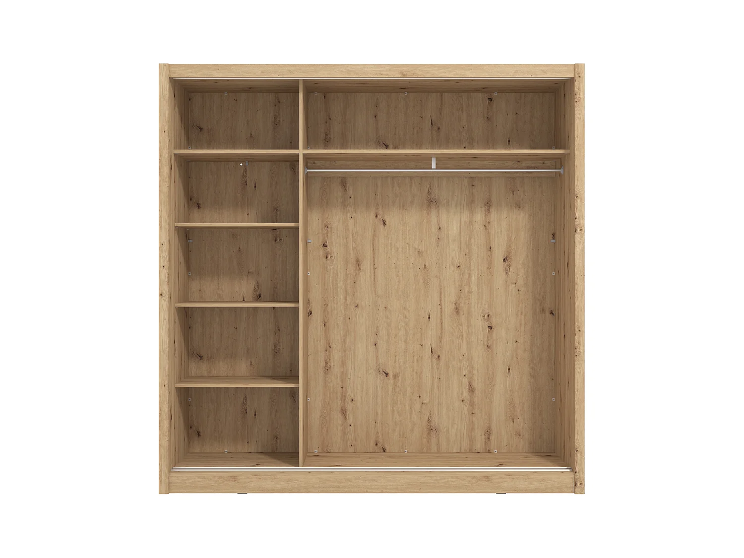 Armoire 2 portes – Avec miroir – L213 cm – Coloris : Naturel – MOLEPA