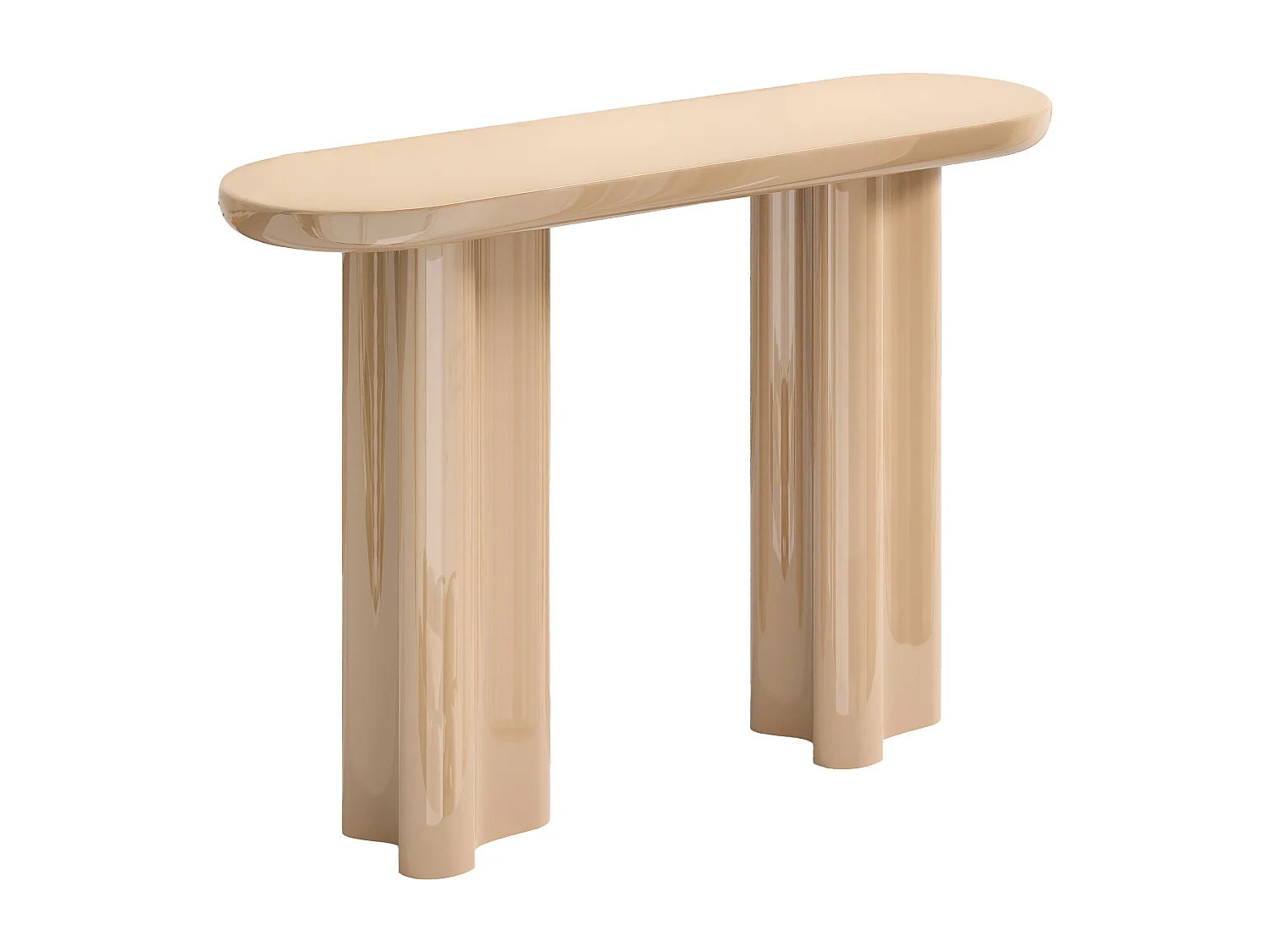 Console en MDF - Beige laqué - LESONA
