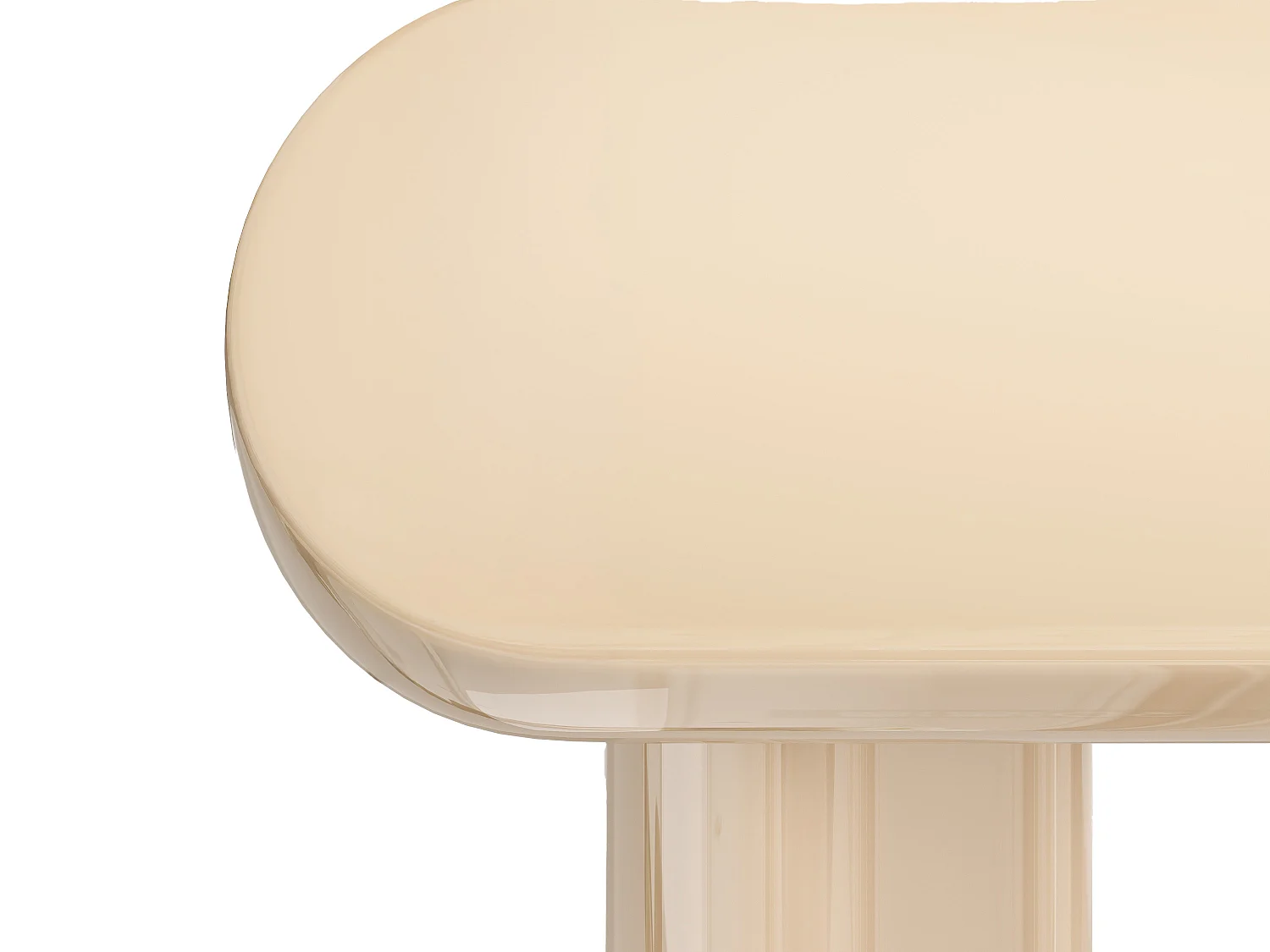 Console en MDF - Beige laqué - LESONA