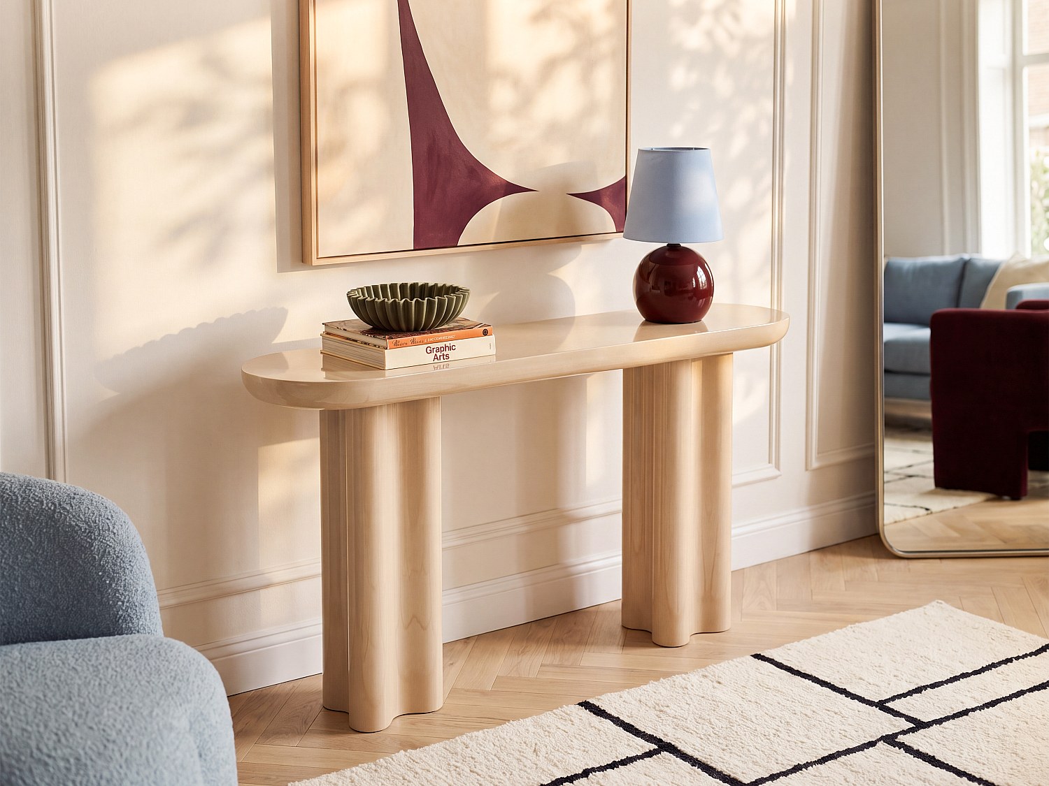 MDF-Konsole - Beige lackiert - LESONA