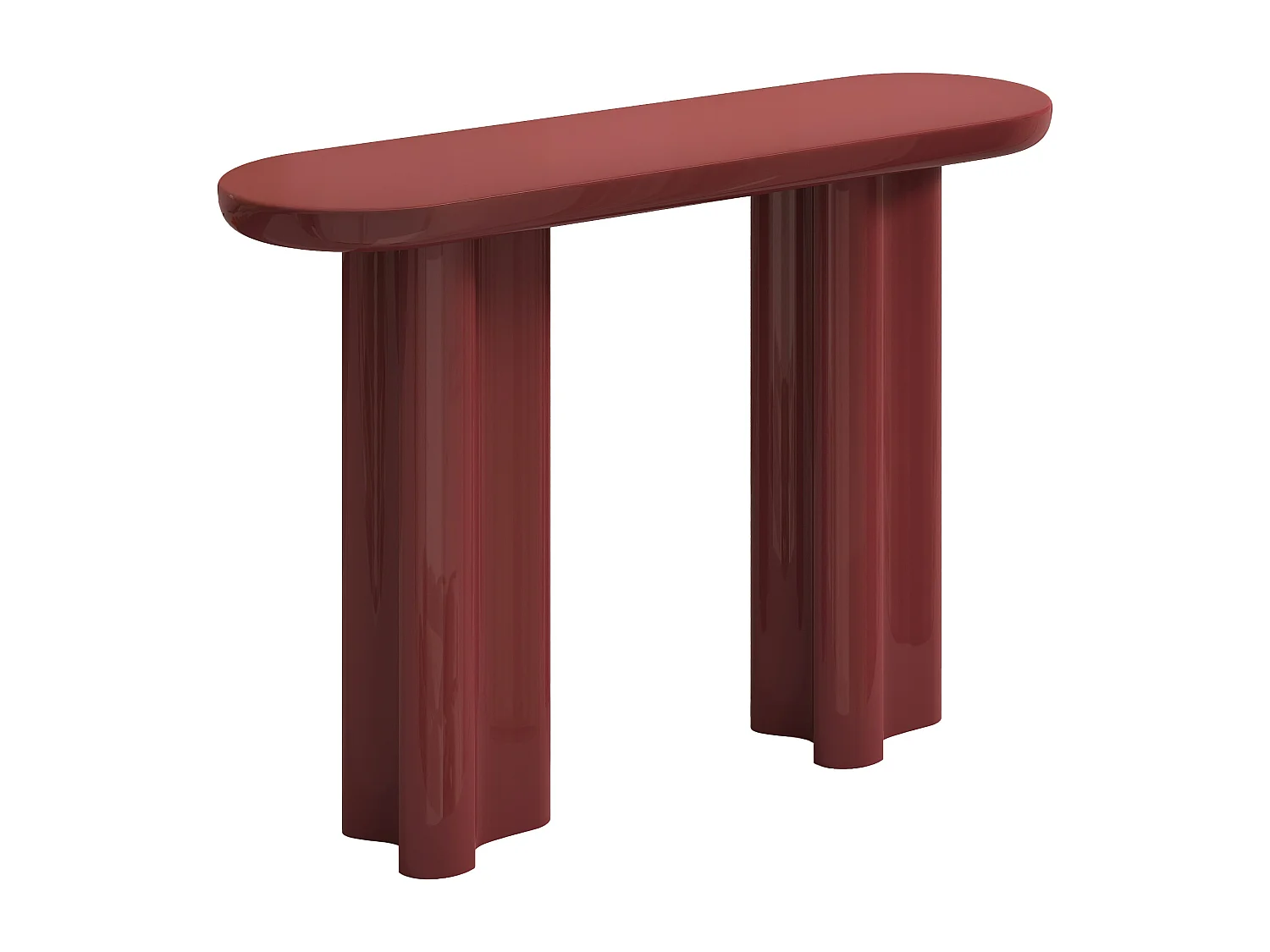 Consoletafel van MDF - Gelakt bordeaux - LESONA